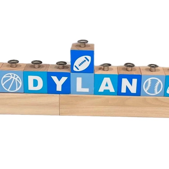 Personalised menorahs. Great for gifts for kids or the perfect host - Picture 2 of 3